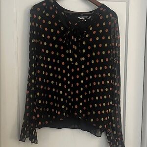 Walter Baker Polka Dot Blouse - Black